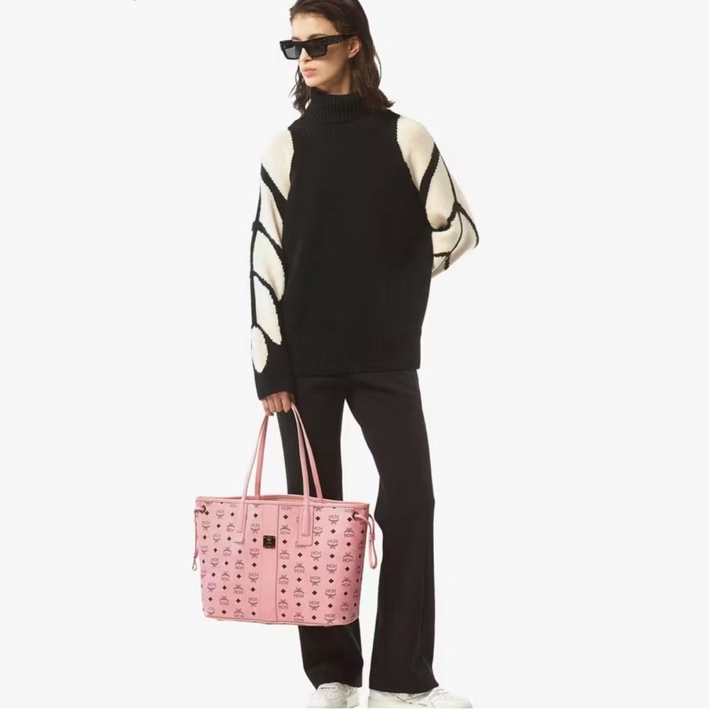Authentic MCM Pink Logo Tote Bag